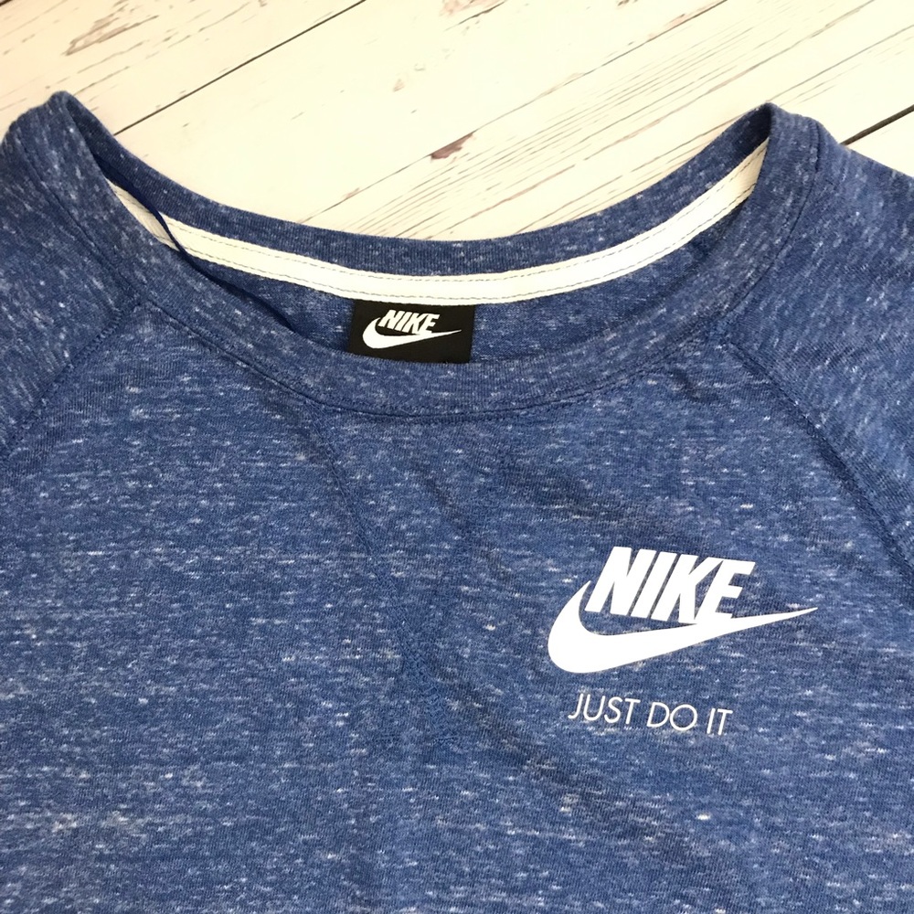 Heather Blue Nike Knit Sweat Shirts - Picture 2 of 7